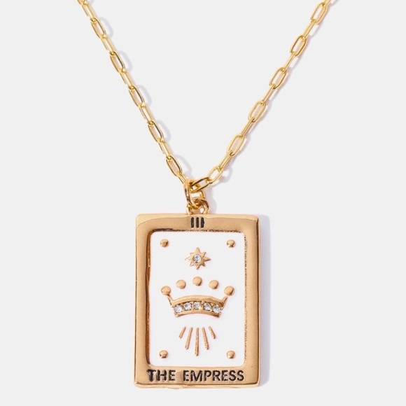 14k Tarot Card Gold Pendant Necklace - Picture 1 of 3